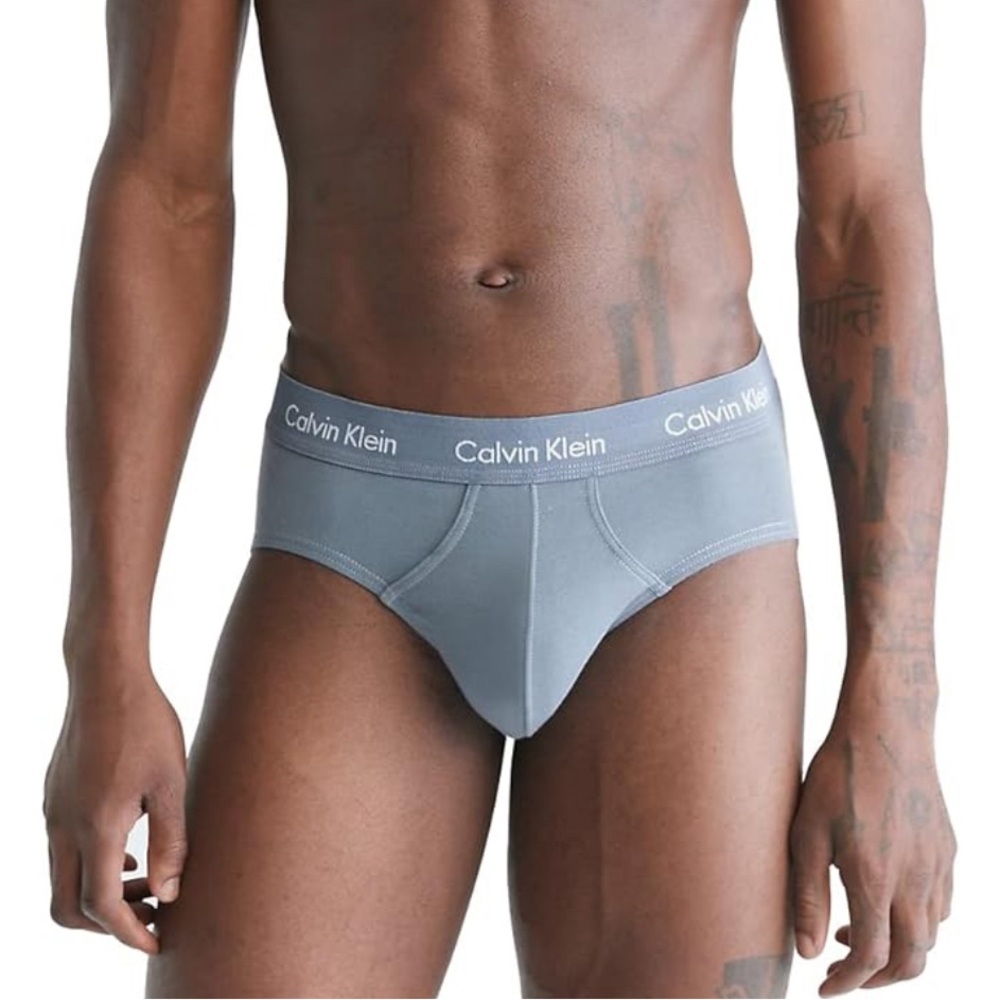 Mens Calvin Klein Underwear 3 Pack Briefs (Grey / Beige) Size XL XXL - Picture 2 of 7